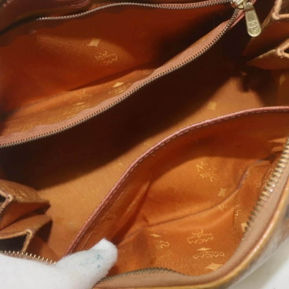 MCM Hand Bag  Light Brown PVC - Picture 7 of 9